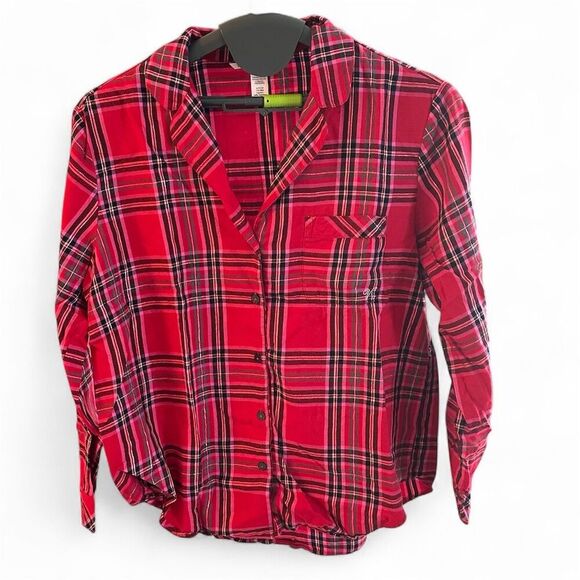 Victoria's Secret Women's Red Plaid Flannel Pajama Set Size S - Picture 3 of 9
